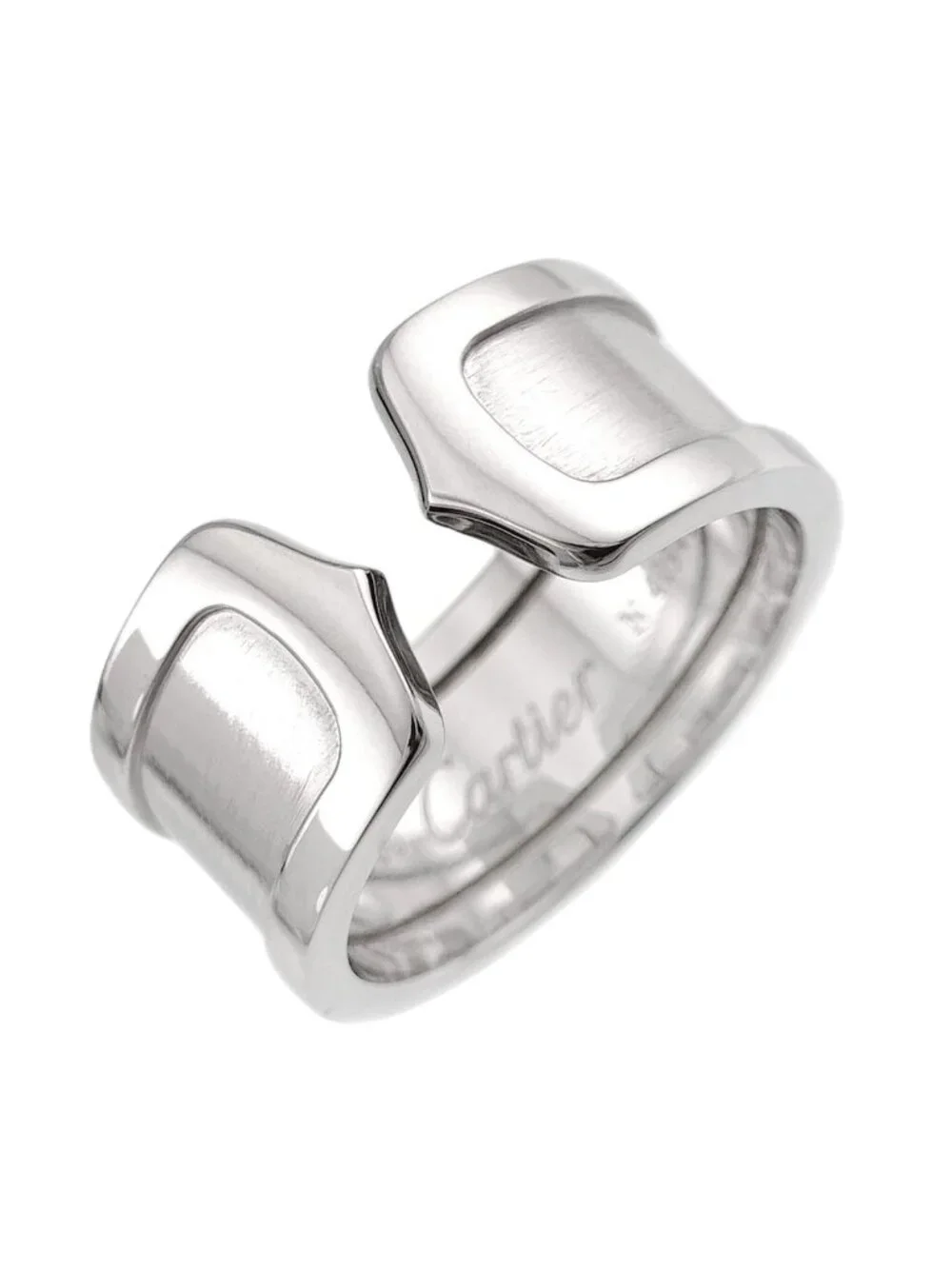 Cartier C2 54 Ring 18k WG White Gold 750 2C